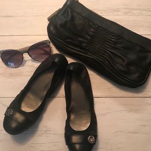 Black Coach ballet flats